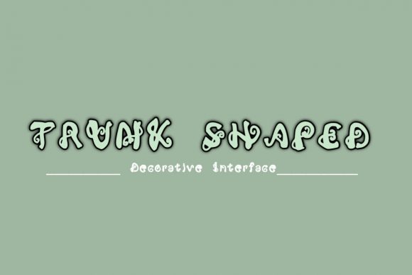 Trunk Shaped: A Display Font for Quirky Brand Identity Projects